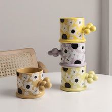 Load image into Gallery viewer, Creative Geometric Ceramic Mugs With Handle Tray Handmade Coffee Cups
