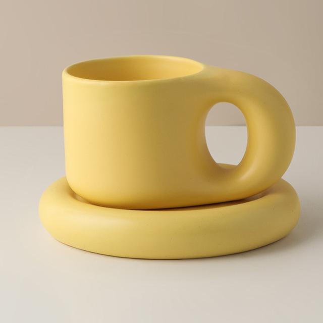 300ml Fat Handle Creative Handmade Ceramic Mug