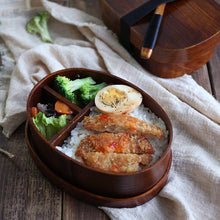 Load image into Gallery viewer, Handmade Natural Wooden Bento Box
